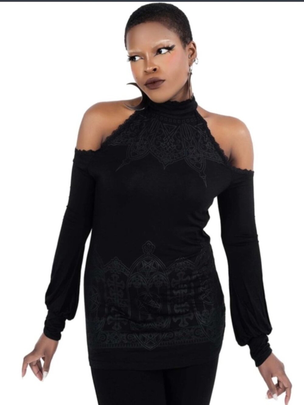 Killstar Cecila Cold Shoulder Top XXL